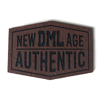 Laser Etched Suede Patch 1"/Chocolate/Black Thumbnail