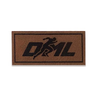 Laser Etched Faux Leather Patch Dark Brown/Black/1" Thumbnail