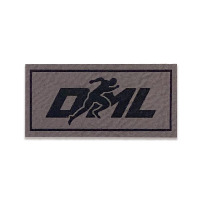 Laser Etched Faux Leather Patch Gray/Black/1" Thumbnail