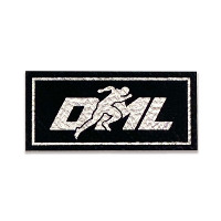 Laser Etched Faux Leather Patch Black/Silver/1" Thumbnail