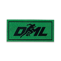 Laser Etched Faux Leather Patch Green/Black/1" Thumbnail