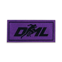 Laser Etched Faux Leather Patch Purple/Black/1" Thumbnail