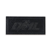 Laser Etched Faux Leather Patch Black/Black/1" Thumbnail