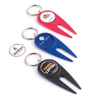 Plastic Golf Divot Tool with Epoxy Ball Marker Thumbnail