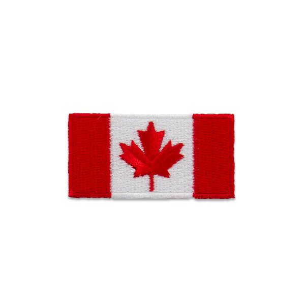 Canadian Flag Patch 2" x 1"/Red/White Thumbnail