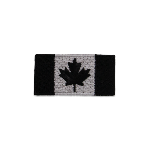 Canadian Flag Patch 2" x 1"/Gray/Black Thumbnail