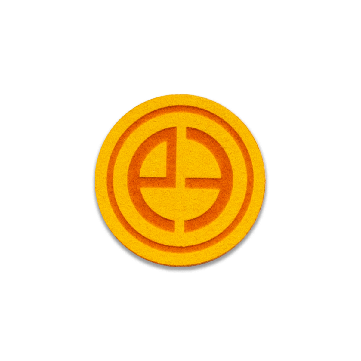 Laser Etched Suede Patch 1"/Mustard/Mustard Thumbnail