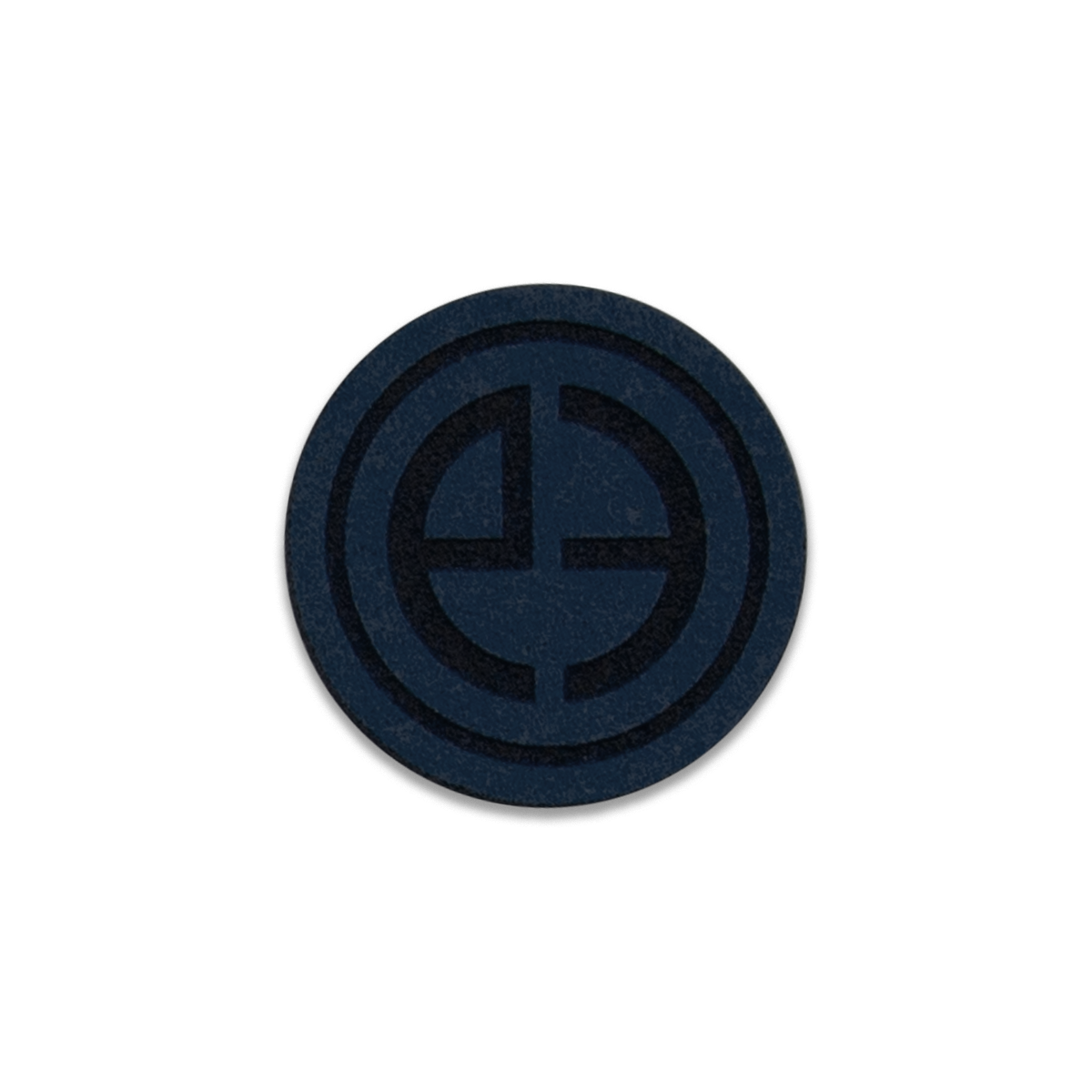Laser Etched Suede Patch 1"/Navy Blue/Black Thumbnail