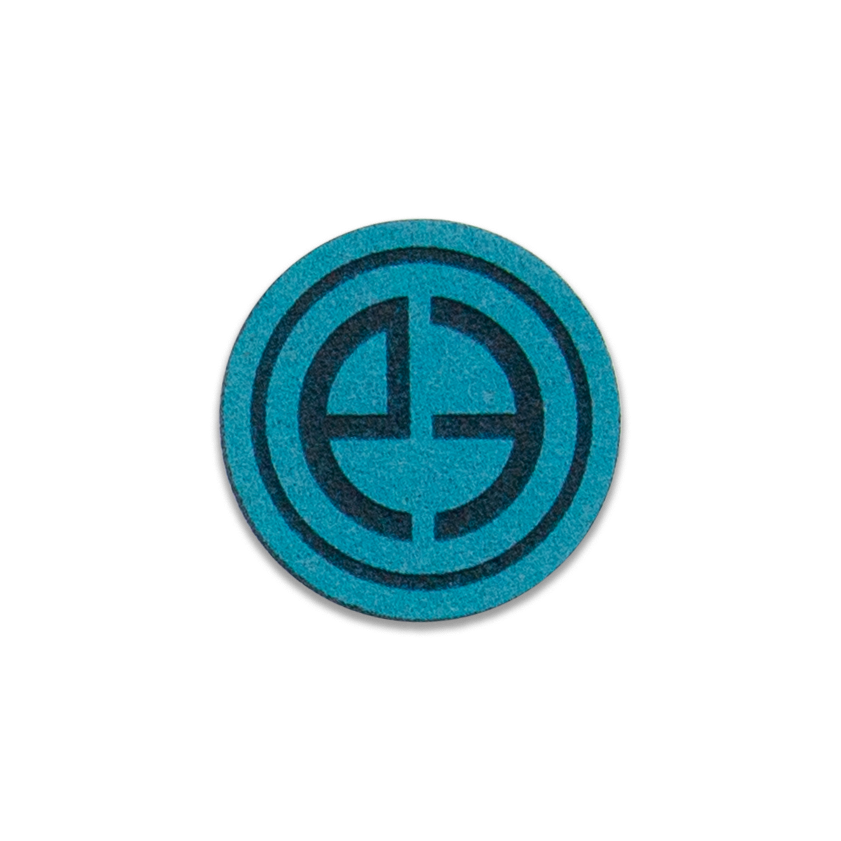 Laser Etched Suede Patch 1"/Light Blue/Black Thumbnail