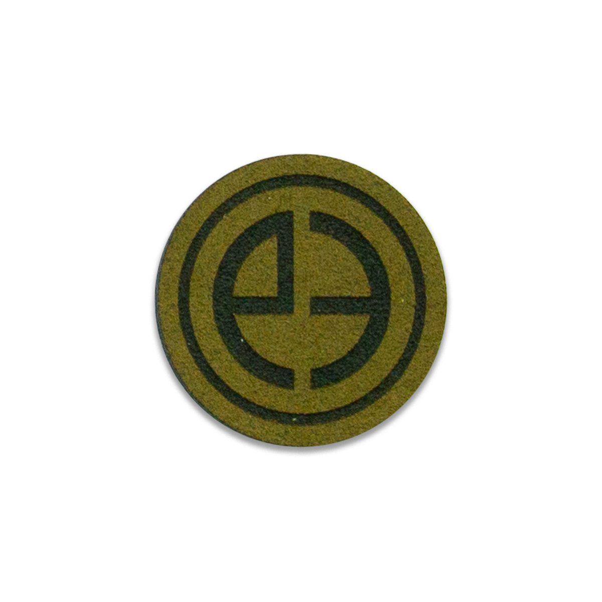 Laser Etched Suede Patch 1"/Loden Green/Black Thumbnail
