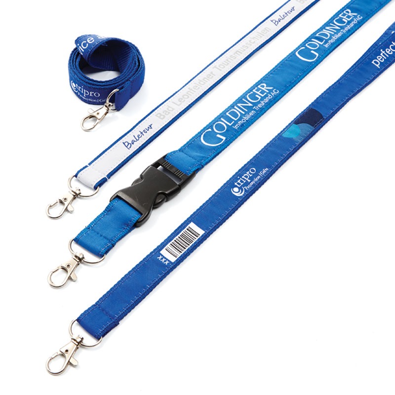 Polyester Lanyard with Woven Upper Layer Image
