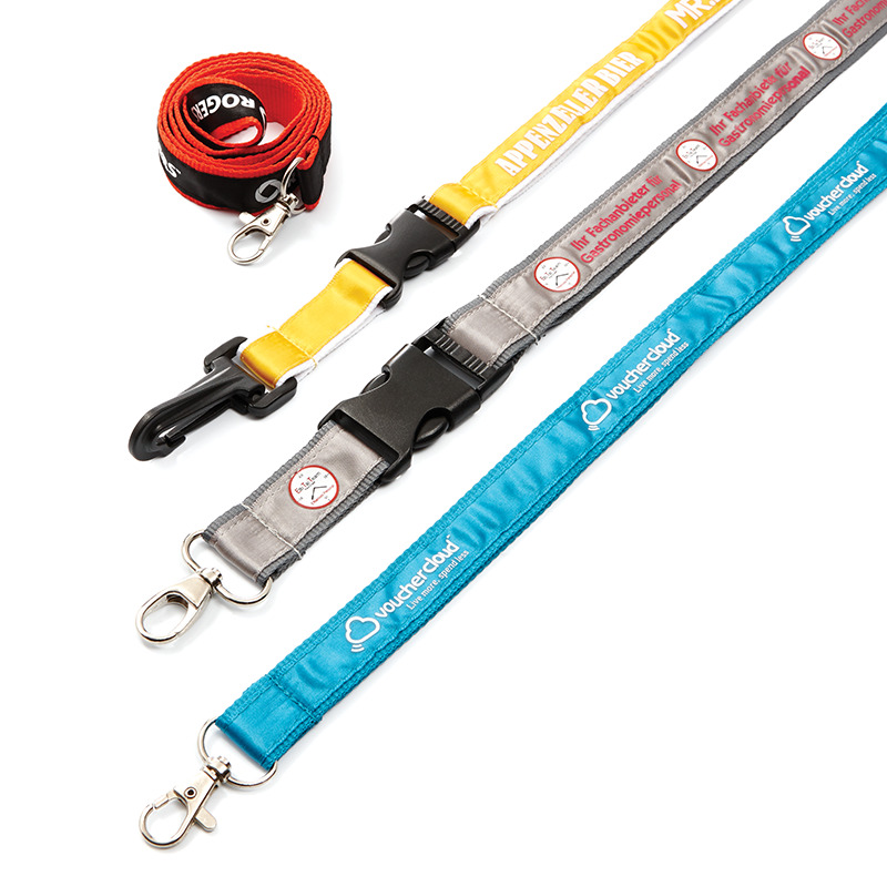 Polyester Lanyard with Printed Satin Layer